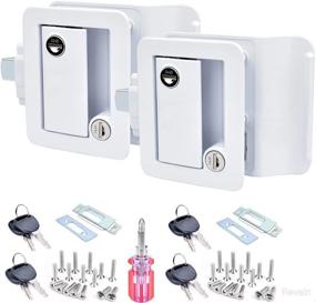 img 4 attached to 🔒 RISTOW 2-Pack Upgraded RV Door Locks: Camper Door Latch Replacement Kit for Travel Trailers, Horse Trailers, and Cargo Haulers with Paddle Deadbolt