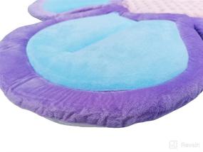 img 2 attached to 🛁 Baby Dave Soft Cushioned Non-Slip Bath Flower Insert for Sink or Tub, Creative Playmat for 0-12 Months, Includes Mini Scrubby Toy, BPA Free (Purple Mermaid Design)
