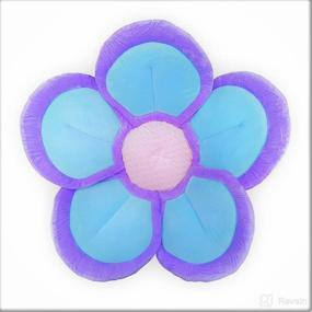 img 3 attached to 🛁 Baby Dave Soft Cushioned Non-Slip Bath Flower Insert for Sink or Tub, Creative Playmat for 0-12 Months, Includes Mini Scrubby Toy, BPA Free (Purple Mermaid Design)