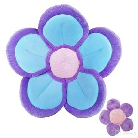 img 4 attached to 🛁 Baby Dave Soft Cushioned Non-Slip Bath Flower Insert for Sink or Tub, Creative Playmat for 0-12 Months, Includes Mini Scrubby Toy, BPA Free (Purple Mermaid Design)
