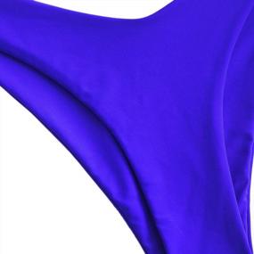 img 1 attached to Комплект бикини с высоким вырезом в горошек из двух частей и бретельками для женщин, цвет X-Cobalt Blue, маленький размер - от ZAFUL