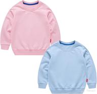 👕 ziweistar kids' crewneck sweatshirt boys & girls, long sleeve sporty cotton toddler casual solid t-shirt pullover tops logo