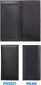 img 1 attached to Stay Secure And Stylish With Casmonal Vegan Leather Checkbook Cover - Perfect For Men And Women!