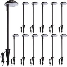 img 4 attached to LEONLITE 12-Pack Low Voltage LED Landscape Pathway Light - 5W 400LM, 12V Wired Outdoor Lighting, IP65 Waterproof & Oil Rubbed Bronze Finish, 3000K Warm White