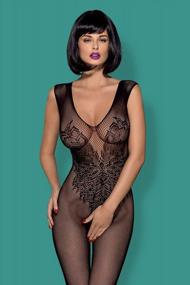 img 3 attached to Women Sheer Mesh Bodysuit Lingerie Bodystocking Leotard Babydoll One Piece Size S-XL