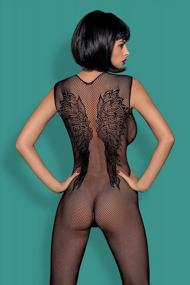 img 2 attached to Women Sheer Mesh Bodysuit Lingerie Bodystocking Leotard Babydoll One Piece Size S-XL