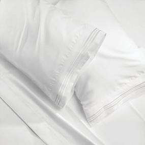 img 2 attached to MDesign Full Size Superfine Brushed Microfiber Sheet Set - 4 Pieces - Extra Soft Bed Sheets And Pillowcases - Easy Fit Deep Pockets - Wrinkle Resistant, Comfortable, & Breathable - Optic White