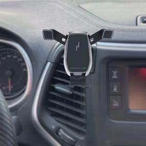 img 4 attached to 📱 BeHave Car Phone Holder for Jeep Cherokee - Air Vent Phone Mount (2015-2017) - Custom Fit, Compatible with All Phones