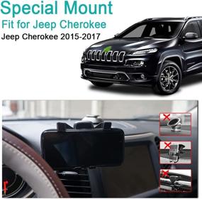 img 3 attached to 📱 BeHave Car Phone Holder for Jeep Cherokee - Air Vent Phone Mount (2015-2017) - Custom Fit, Compatible with All Phones