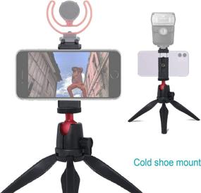 img 1 attached to Compact Portable Mini Phone Tripod Stand with Wireless Remote for Android/iOS Phones/Camera/Webcam/Projector, Including Tripod Mount