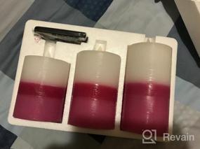 img 5 attached to Розовая беспламенная светодиодная свеча Smtyle - на батарейках с подвижным фитилем пламени и мерцающей колонной для детей