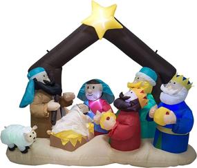 img 3 attached to 🎄 TRMESIA Christmas Inflatable Nativity Sets: Outdoor Decor with Flashing LED Lights & Lighted Blow-Up Baby Jesus Yard Props