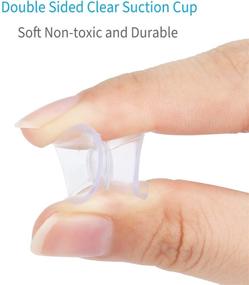 img 2 attached to Pawfly 20-Pack Clear PVC Plastic Double Sided Suction Cups, 4/5 Inch, Ideal for Glass Tables and Mirrors