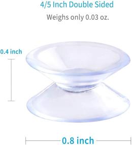 img 3 attached to Pawfly 20-Pack Clear PVC Plastic Double Sided Suction Cups, 4/5 Inch, Ideal for Glass Tables and Mirrors