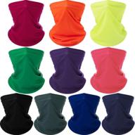 🧣 ultimate protection: 10-piece kids face cover neck gaiter bandana for boys and girls – ideal for summer cycling, dust, wind, and sun protection logo