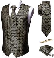 👔 men's paisley waistcoat with barry wang necktie – perfect accessory for leisure logo