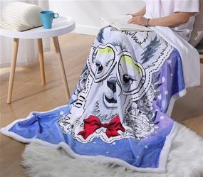 img 3 attached to 🦙 Sviuse Llama Blanket - Soft & Warm Throw Flannel Blanket for Kids Boys Girls - Perfect Gift for Bedroom, Couch, Sofa, Office - Cartoon Alpaca Design - Size: 50"x60" - Llama 3