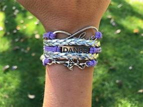 img 1 attached to Dance Bracelet | Dance Jewelry | Infinity Love Charm Bracelet in Purple for Dancers, Dance Teams &amp; Recitals