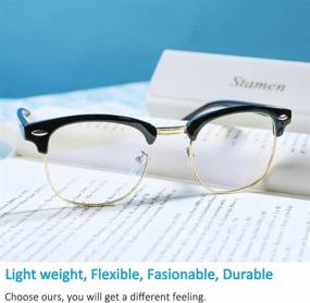 img 1 attached to 👓 Очки STAMEN с блокировкой синего света: идеальное средство от усталости глаз для мужчин и женщин, повышенное качество сна. Идеальны для работы на компьютере и игр!