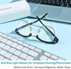 img 2 attached to 👓 Очки STAMEN с блокировкой синего света: идеальное средство от усталости глаз для мужчин и женщин, повышенное качество сна. Идеальны для работы на компьютере и игр!