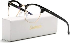 img 4 attached to 👓 Очки STAMEN с блокировкой синего света: идеальное средство от усталости глаз для мужчин и женщин, повышенное качество сна. Идеальны для работы на компьютере и игр!