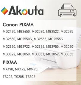 img 3 attached to Akouta Remanufactured Ink Cartridges for Canon 245 and 246 Replacement - PG-245XL CL-246XL PG-243 CL-244 - Compatible with Canon PIXMA MX492 MX490 MG2920 MG2922 MG2420 MG2520 MG3029 IP2820 (1 Black 1 Tri-Color)