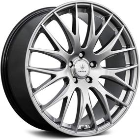 img 4 attached to 🚗 Saga Hyper Silver Dark Wheel by Verde Wheels (17 x 7.5 inches /5 x 100 mm, 40 mm Offset)