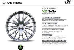 img 1 attached to 🚗 Saga Hyper Silver Dark Wheel by Verde Wheels (17 x 7.5 inches /5 x 100 mm, 40 mm Offset)