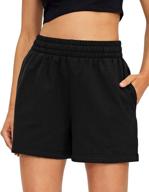 🩳 automet women's casual summer drawstring comfy sweat shorts with elastic high waist for running, yoga, and everyday wear logo