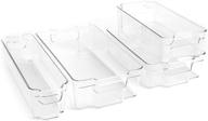 🧊 dial industries, inc. fridge drawer organizer containers, pack of 4, various sizes логотип