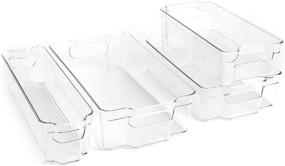 img 2 attached to 🧊 Dial Industries, Inc. Fridge Drawer Organizer Containers, Pack of 4, Various Sizes