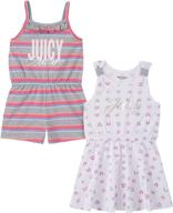 👗 adorable juicy couture girls' romper and dress set: 2-piece pack of fashionable delights logo