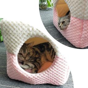 img 1 attached to 🐱 Discover the Cozy Comfort of Petper's Pink Cat Bed: Self-Warming and Luxuriously Sofas for Your Feline Friend!