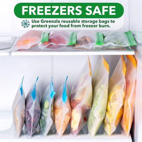 img 1 attached to 🔒 Greenzla Reusable Gallon Bags - 8 Pack - EXTRA THICK BPA Freezer Bags - Easy Seal & LEAKPROOF Storage for Food, Fruits, Sandwich, Snack, Meal Prep, Travel - Buy Now!