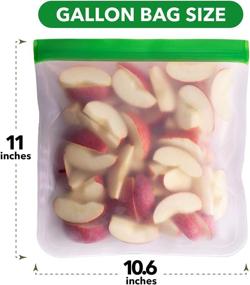 img 3 attached to 🔒 Greenzla Reusable Gallon Bags - 8 Pack - EXTRA THICK BPA Freezer Bags - Easy Seal & LEAKPROOF Storage for Food, Fruits, Sandwich, Snack, Meal Prep, Travel - Buy Now!