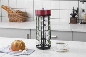 img 4 attached to PremiumRacks Coffee Pod Storage Carousel with Removable Sugar Box - Modern and Stylish Design