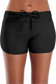 img 3 attached to 🩳 Yonique Women's Solid Tankini Bottoms - Swim Shorts for Swimsuit Bottoms