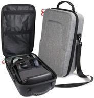 📦 grey hard carrying case with accessories for oculus quest vr headset and quest 2 controllers - protective storage box logo