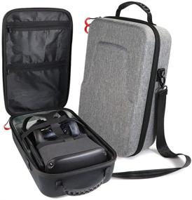 img 4 attached to 📦 Grey Hard Carrying Case with Accessories for Oculus Quest VR Headset and Quest 2 Controllers - Protective Storage Box