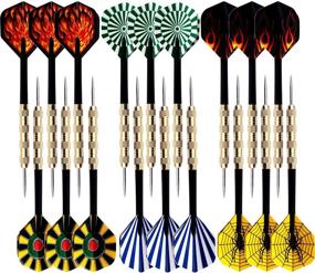 img 4 attached to 🎯 MAXMAU Professional Steel Tip Darts Set for Dartboard - 18 Metal Tip Darts - Premium Dart Set