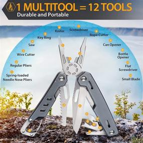 img 3 attached to 🔧 CRANACH Multitool: The Ultimate Camping Gift with Tools, Pliers, and Cool Gadgets for Men, Dad, Hunting, Fishing, Hiking, Survival - Perfect Stocking Stuffer and Utility Accessory Idea for Christmas, Birthday, Women