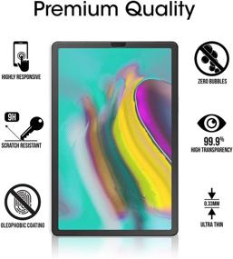img 2 attached to 📱 Ultra Sensitive Tempered Glass Screen Protector 2 Pack for Samsung Tab S5e - amFilm Glass
