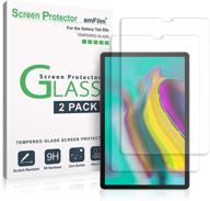📱 ultra sensitive tempered glass screen protector 2 pack for samsung tab s5e - amfilm glass logo
