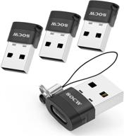 🔌 4 пакет usb c female к usb male адаптер, тип c к usb a конвертер - совместим с зарядным устройством magsafe, ноутбуками, портативными зарядными устройствами, зарядными устройствами - для ipad air 4, iphone 11/12 pro max, samsung galaxy s20 и других - черный. логотип