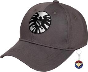 img 4 attached to 🛡️ Xcoser Captain Shield Hat Cap - Carol Danvers Hat Cap - Shield 2019 Hat for Women Men - Picture Color - One Size