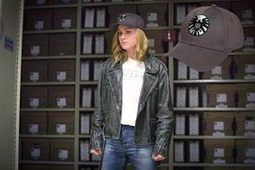 img 3 attached to 🛡️ Xcoser Captain Shield Hat Cap - Carol Danvers Hat Cap - Shield 2019 Hat for Women Men - Picture Color - One Size