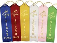 🏆 72 horse show ribbons ribbonsnow - 1st to 6th place - set of 12 ribbons per place with card & string logo