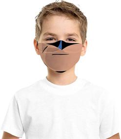 img 1 attached to Cartoon 6 89X5 12In Filters Reusable Bandana Boys' Accessories for Cold Weather