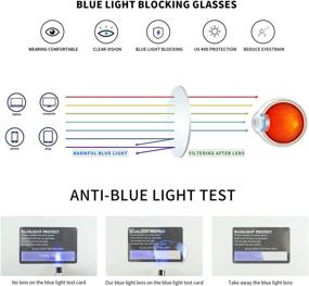 img 2 attached to Madison Avenue Blue Light Blocking Glasses Anti Eyestrain UV Glare Blue Light Glasses For Women TV Phone Computer Gaming Eyeglasses (Clear Blue)