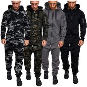 img 2 attached to Acelyn Fashion Camouflage Jumpsuit Sweatsuit